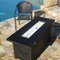 Hiland Outdoor Rectangle Fire Pit in Black Mocha with Wind Screen AFP-RT-WS - alternate 2